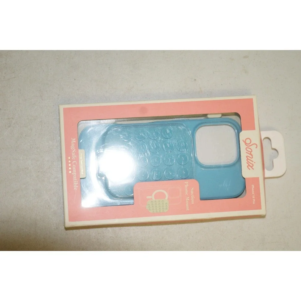 Sonix iPhone 16 Pro Suction Case with MagSafe - Light Blue: TPU Cell Phone Cover